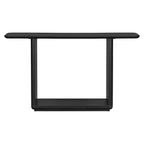 Console noire / marron / naturelle avec base en U et coins arrondis