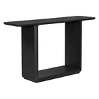 Console noire / marron / naturelle avec base en U et coins arrondis