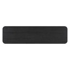 Console noire / marron / naturelle avec base en U et coins arrondis