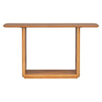 Console noire / marron / naturelle avec base en U et coins arrondis