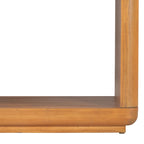 Console noire / marron / naturelle avec base en U et coins arrondis