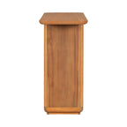 Console noire / marron / naturelle avec base en U et coins arrondis