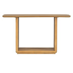 Console noire / marron / naturelle avec base en U et coins arrondis