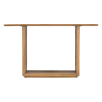 Console noire / marron / naturelle avec base en U et coins arrondis