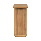 Console noire / marron / naturelle avec base en U et coins arrondis