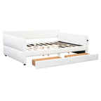 Lit de repos capitonné Queen gris avec tiroirs de rangement et ports USB, couchage simple