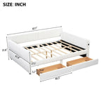 Lit de repos capitonné Queen gris avec tiroirs de rangement et ports USB, couchage simple
