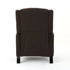 Fauteuil inclinable à dossier basculant en tissu marron / gris foncé / sarcelle, une place
