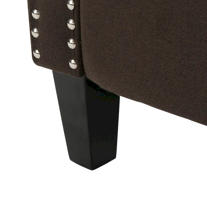 Fauteuil inclinable à dossier basculant en tissu marron / gris foncé / sarcelle, une place