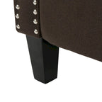 Fauteuil inclinable à dossier basculant en tissu marron / gris foncé / sarcelle, une place