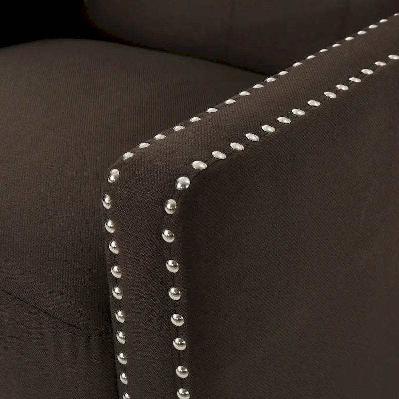 Fauteuil inclinable à dossier basculant en tissu marron / gris foncé / sarcelle, une place