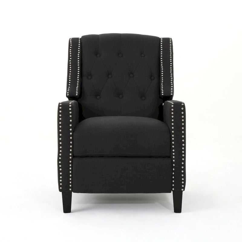 Fauteuil inclinable à dossier basculant en tissu marron / gris foncé / sarcelle, une place