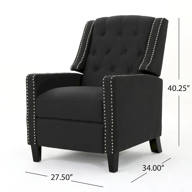 Fauteuil inclinable à dossier basculant en tissu marron / gris foncé / sarcelle, une place