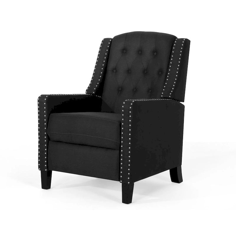 Fauteuil inclinable à dossier basculant en tissu marron / gris foncé / sarcelle, une place