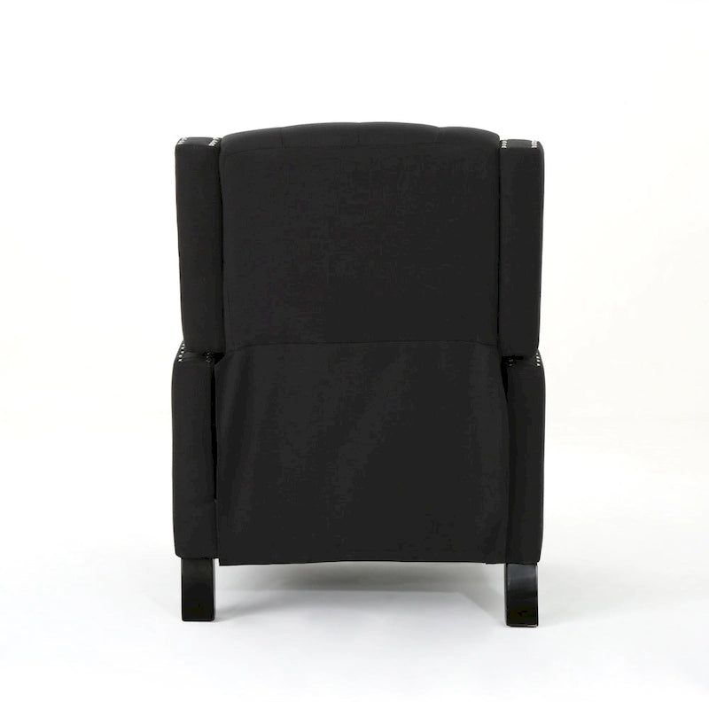 Fauteuil inclinable à dossier basculant en tissu marron / gris foncé / sarcelle, une place