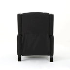 Fauteuil inclinable à dossier basculant en tissu marron / gris foncé / sarcelle, une place