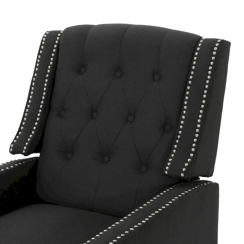 Fauteuil inclinable à dossier basculant en tissu marron / gris foncé / sarcelle, une place