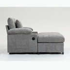 Fauteuil de relaxation vert surdimensionné avec ottoman, 1 place