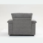 Fauteuil de relaxation vert surdimensionné avec ottoman, 1 place
