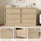 Commode noire et marron à 6 tiroirs, style moderne, 1 place