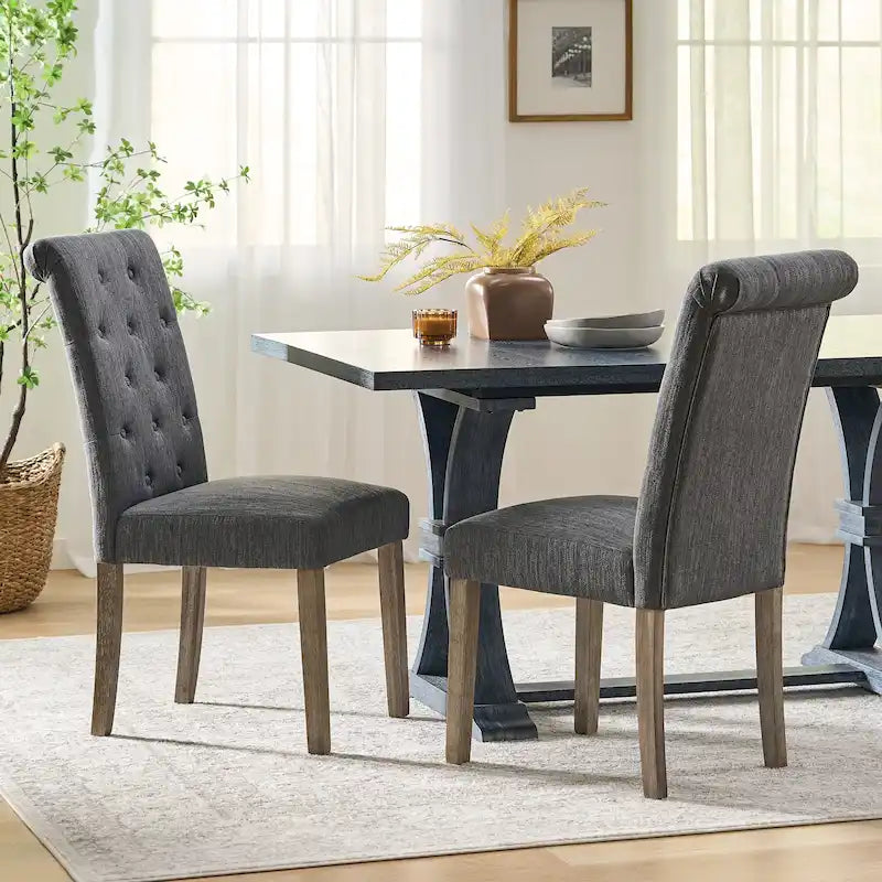 Chaise de salle à manger rembourrée Aruda (lot de 2) par Christopher Knight Home
