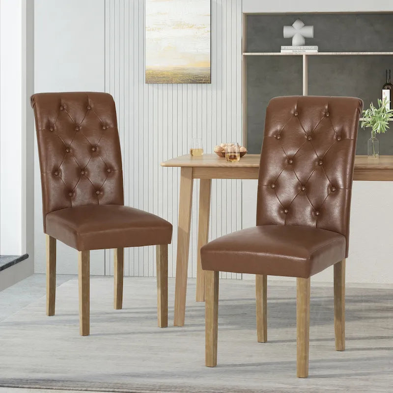 Chaise de salle à manger rembourrée Aruda (lot de 2) par Christopher Knight Home