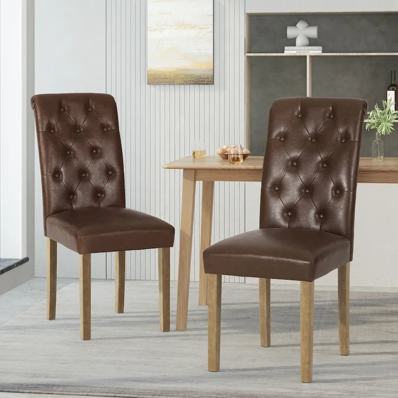 Chaise de salle à manger rembourrée Aruda (lot de 2) par Christopher Knight Home