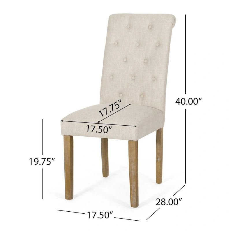Chaise de salle à manger rembourrée Aruda (lot de 2) par Christopher Knight Home