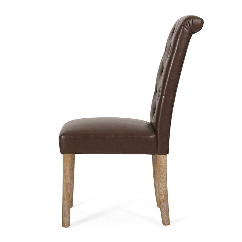 Chaise de salle à manger rembourrée Aruda (lot de 2) par Christopher Knight Home