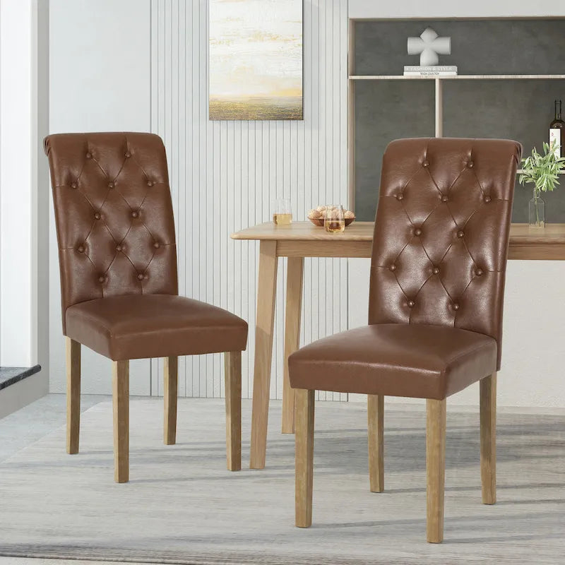 Chaise de salle à manger rembourrée Aruda (lot de 2) par Christopher Knight Home