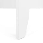 Table de chevet en similicuir blanc/noir avec tiroir, lot de 2