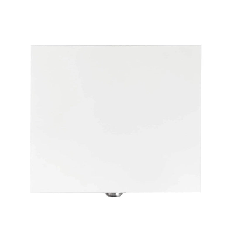 Table de chevet en similicuir blanc/noir avec tiroir, lot de 2