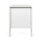 Table de chevet en similicuir blanc/noir avec tiroir, lot de 2