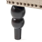 Fauteuil club capitonné beige / bleu clair / sarcelle foncé, une place