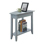 Table d'appoint d'angle triangulaire multicolore avec étagère, pour 1
