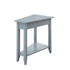 Table d'appoint d'angle triangulaire multicolore avec étagère, pour 1