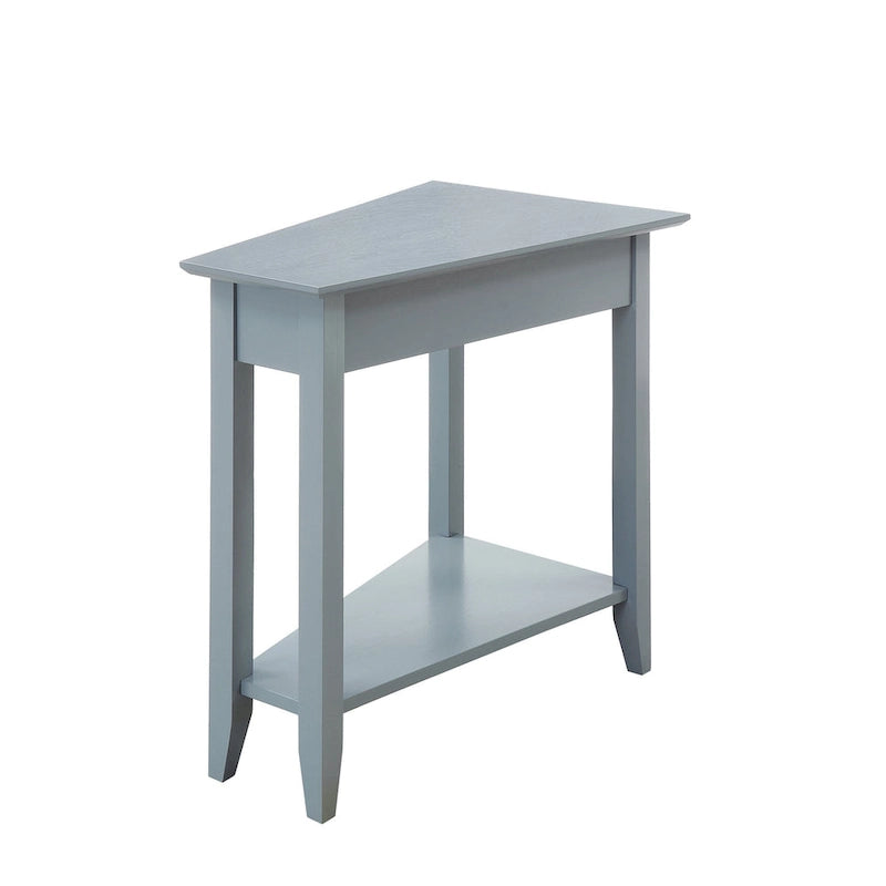 Table d'appoint d'angle triangulaire multicolore avec étagère, pour 1