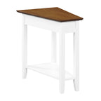 Table d'appoint d'angle triangulaire multicolore avec étagère, pour 1