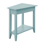 Table d'appoint d'angle triangulaire multicolore avec étagère, pour 1
