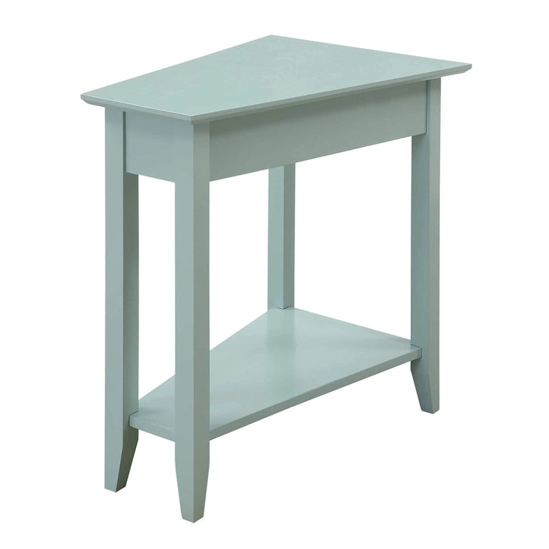 Table d'appoint d'angle triangulaire multicolore avec étagère, pour 1