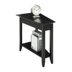 Table d'appoint d'angle triangulaire multicolore avec étagère, pour 1