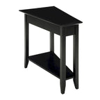 Table d'appoint d'angle triangulaire multicolore avec étagère, pour 1