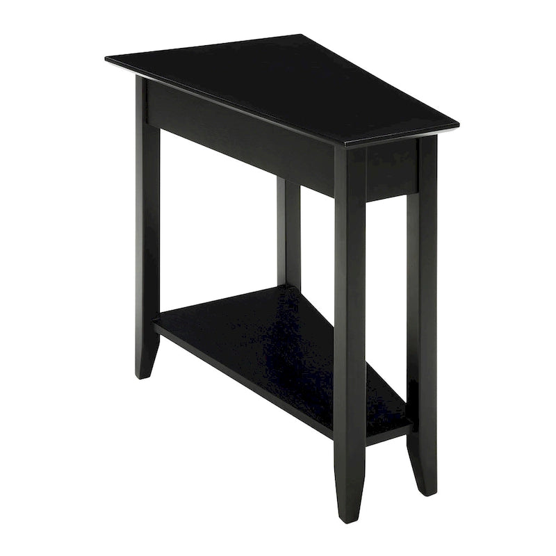 Table d'appoint d'angle triangulaire multicolore avec étagère, pour 1