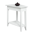 Table d'appoint d'angle triangulaire multicolore avec étagère, pour 1