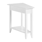 Table d'appoint d'angle triangulaire multicolore avec étagère, pour 1