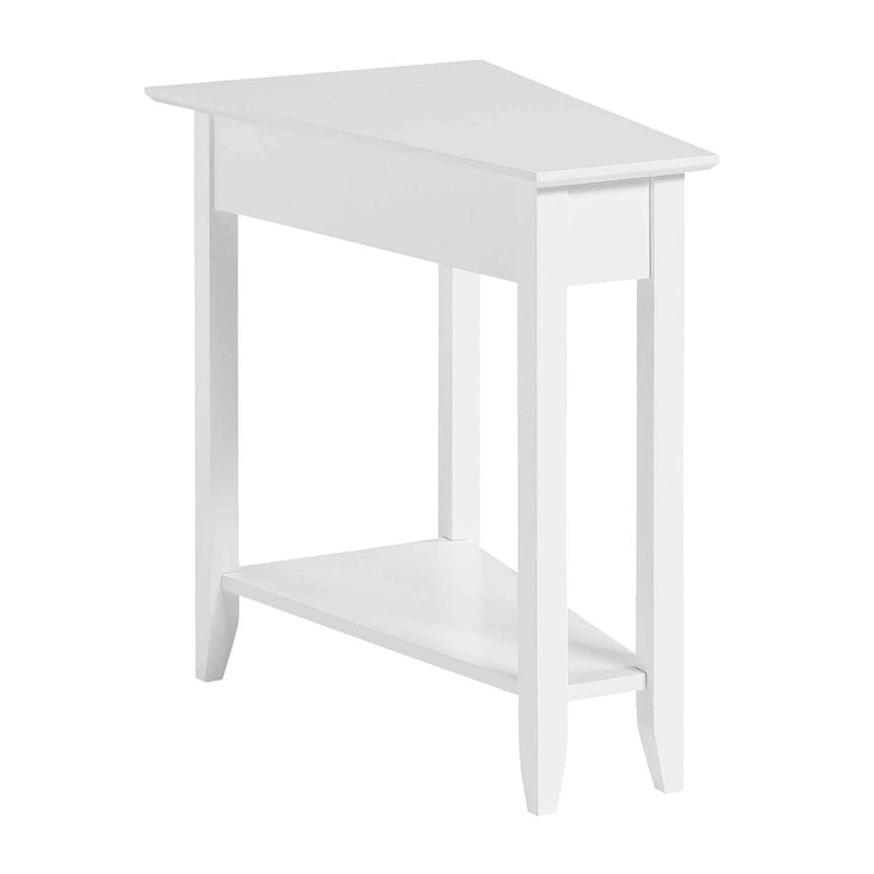 Table d'appoint d'angle triangulaire multicolore avec étagère, pour 1