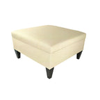 Pouf de rangement carré cocktail 1 place gris foncé / denim / ivoire / havane