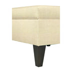 Pouf de rangement carré cocktail 1 place gris foncé / denim / ivoire / havane