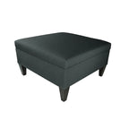 Pouf de rangement carré cocktail 1 place gris foncé / denim / ivoire / havane