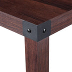 Table d'appoint à 2 niveaux gris/marron avec étagère de rangement, cadre en métal et plateau en bois